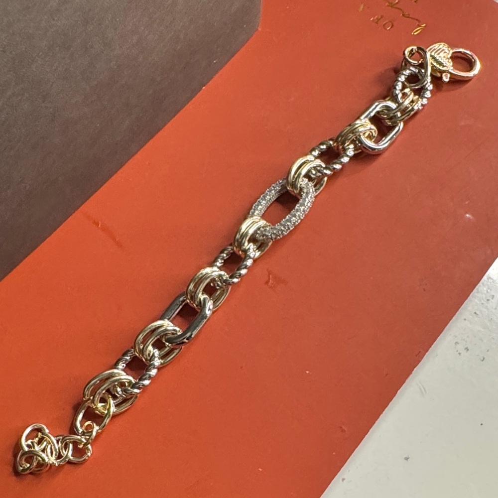 Stunning  Gold and Silver Chain Bracelet